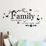 New Family Love Never Ends Quote Vinyl Wall Sticker