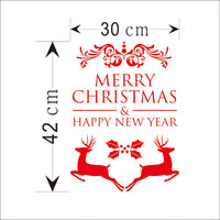 Merry Christmas Household Room Window Wall Sticker - sparklingselections