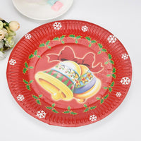 Christmas Santa Paper Plates Festive Supplies Party Tissue Decoration 10 Pcs - sparklingselections
