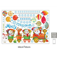 Merry Christmas Xmas Ball Train Wall Sticker - sparklingselections