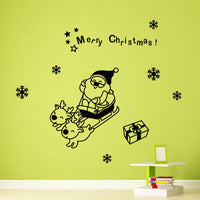 Merry Christmas Santa Claus Xmas Home Decoration 61*60cm  Wall Decals - sparklingselections