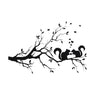 Squirrel On Long Tree Branch Wall Sticker Animals Cats Art Decal