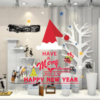 Happy New Year And Christmas Hats Wall Sticker - sparklingselections