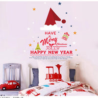 Happy New Year And Christmas Hats Wall Sticker - sparklingselections