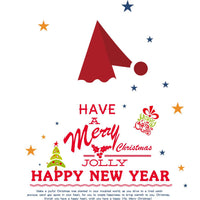 Happy New Year And Christmas Hats Wall Sticker - sparklingselections