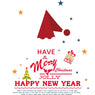 Happy New Year And Christmas Hats Wall Sticker