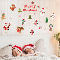 Christmas Wall Sticker Xmas Santa Claus Wall Sticker - sparklingselections