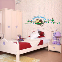 Forest Bed Cartoon Monkey Children Room Bedroom Wall Stickers - sparklingselections