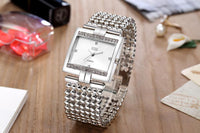 Womens Rhinestone Crystal Wrist Watch - sparklingselections
