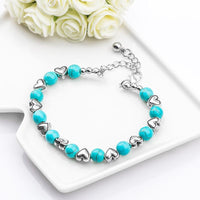 Heart Natural Stone Beads Charming Bracelet - sparklingselections