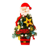 Christmas Decorations For Home Artificial Flocking Santa Claus Christmas Tree LED Multicolor Lights - sparklingselections