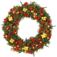 Christmas Door Ornament Large Wreath With Bells - sparklingselections