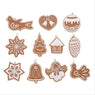 Xmas Animal Snowflake Biscuits Drop Pendant Ornaments 11 Pcs