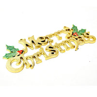 Christmas Tree Decoration Shiny Merry Letter Card for Xmas - sparklingselections