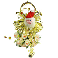 Santa Claus Head Christmas Tree Decoration Pendants Jingle Bell - sparklingselections