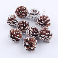 9 Pcs Christmas Ornament Pine Cones - sparklingselections