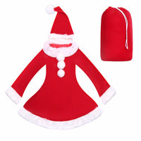 Women Sexy Christmas  Dress Christmas Hat Set Adult Santa Dresses - sparklingselections