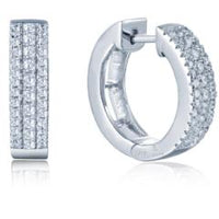 Women's White Color High Polished Hoop Earrings - sparklingselections