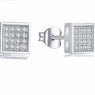 Sliver Color Princes Zirconia Wedding Stud Earrings for Women