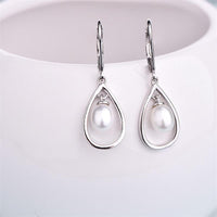 Ladies Jewelry Silver Long Earrings - sparklingselections