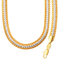 New Stylish Two Tone Gold Color Chain Jewelry Set - sparklingselections