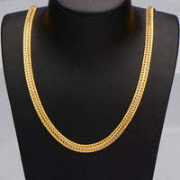 New Stylish Two Tone Gold Color Chain Jewelry Set - sparklingselections
