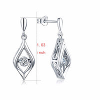 White Topaz Stone Sterling Silver Women Earrings - sparklingselections