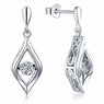 White Topaz Stone Sterling Silver Women Earrings