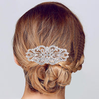 Charming Flower Knot Bridal Hair Side Comb for Women - sparklingselections
