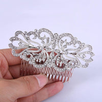 Charming Flower Knot Bridal Hair Side Comb for Women - sparklingselections