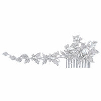 Bridal Comb Leaf Flower Butterfly Hair Comb For Wedding - sparklingselections