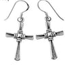 Sterling Silver Cross Dangle Drop Earrings for Women