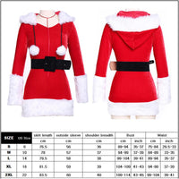 Sexy Unique Christmas Costume Winter Dresses With Belt - sparklingselections