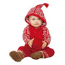 Newborn Baby Girl Boys Christmas Tassel Hooded Printing Unisex Costume