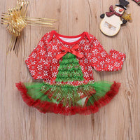 Newborn Infant Baby Girls Christmas Set Outfits Clothes Costume - sparklingselections