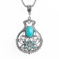 Women's Boho Stone Rhinestone Pendant Necklace - sparklingselections