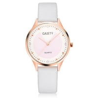 Ladies Leather Band Wrist Watch - sparklingselections