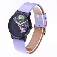 Watches Floral Pattern PU Leathe Watch - sparklingselections