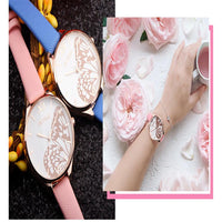 Superior Butterfly Pattern Leather Watch - sparklingselections