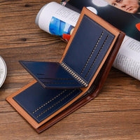 New Men Short Leather Business Wallet - sparklingselections