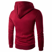 Men Zipper Design Long Sleeve Winter Hoodie - sparklingselections