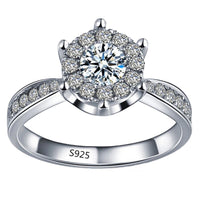 Hollow white  Engagement Ring For Women - sparklingselections