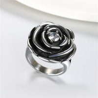 Crystal Flower Wedding Rings For Women - sparklingselections