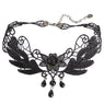 Women's Fashion Gothic Punk Style Women Choker Pendant Necklace Black Beautiful Wedding Casual Collar Necklace