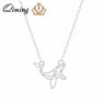 Dolphin Cute Whale Cut Out Shaped Pendant Necklace