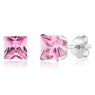 Sterling Silver Pink Stud Earrings
