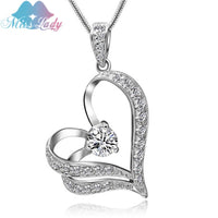 Crystal Lover Heart Pendant Necklace - sparklingselections