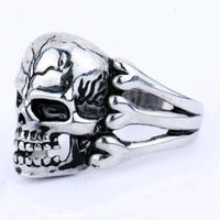 Men's Ring Gothic Men's Skull Flower Rings - sparklingselections