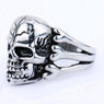 Men's Ring Gothic Men's Skull Flower Biker Zinc alloy Ring