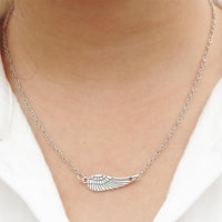 Angel Wing Feather Pendant Necklaces - sparklingselections